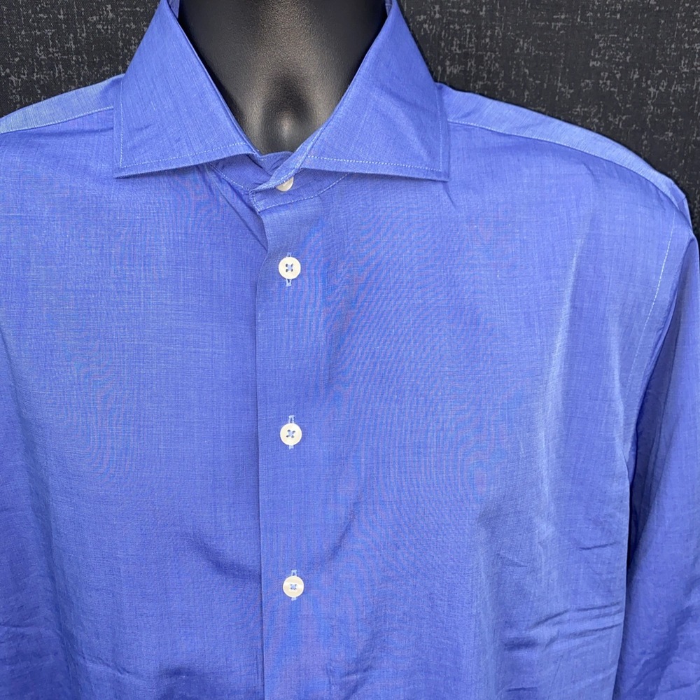 Frislid‎ Non iron Luxury Dress Shirt  Ferrari Super Soft Men B42 Blue Sweeden 15
